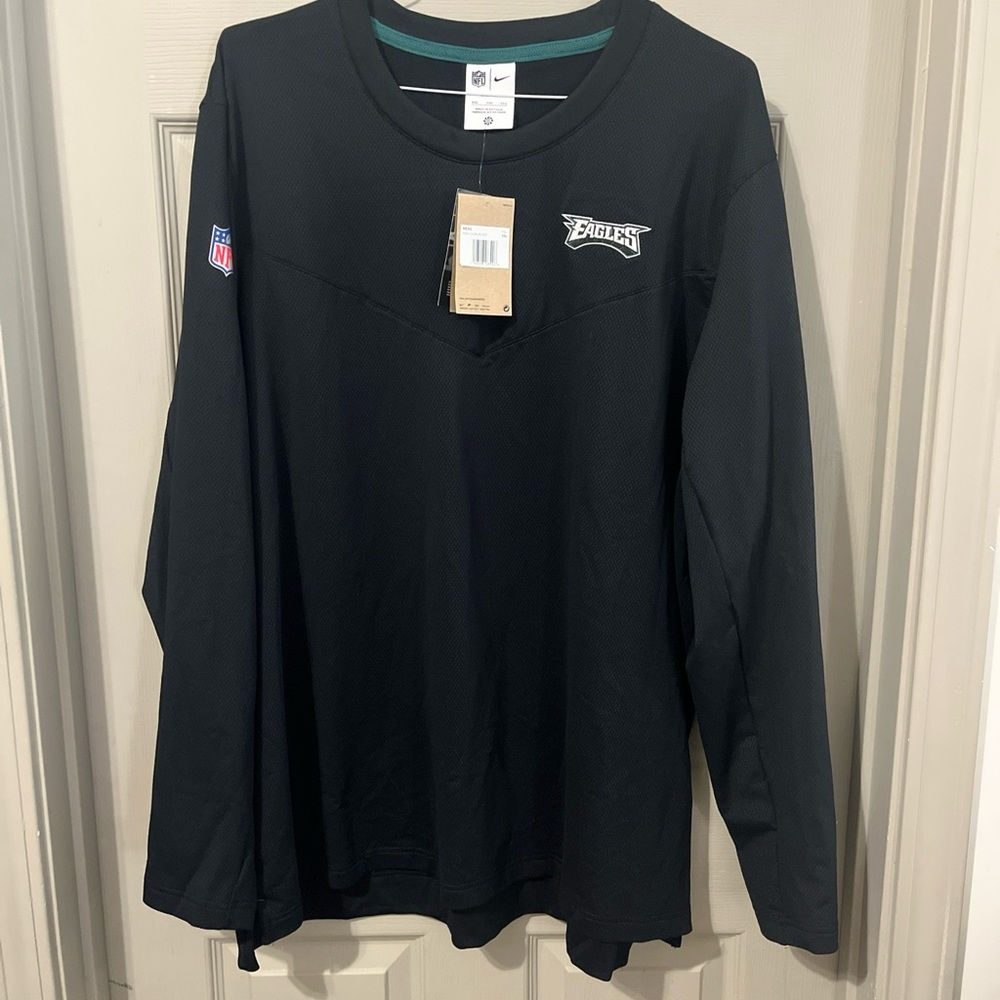 New mens on field nfl apparel Philadelphia eagle pullover black xxl